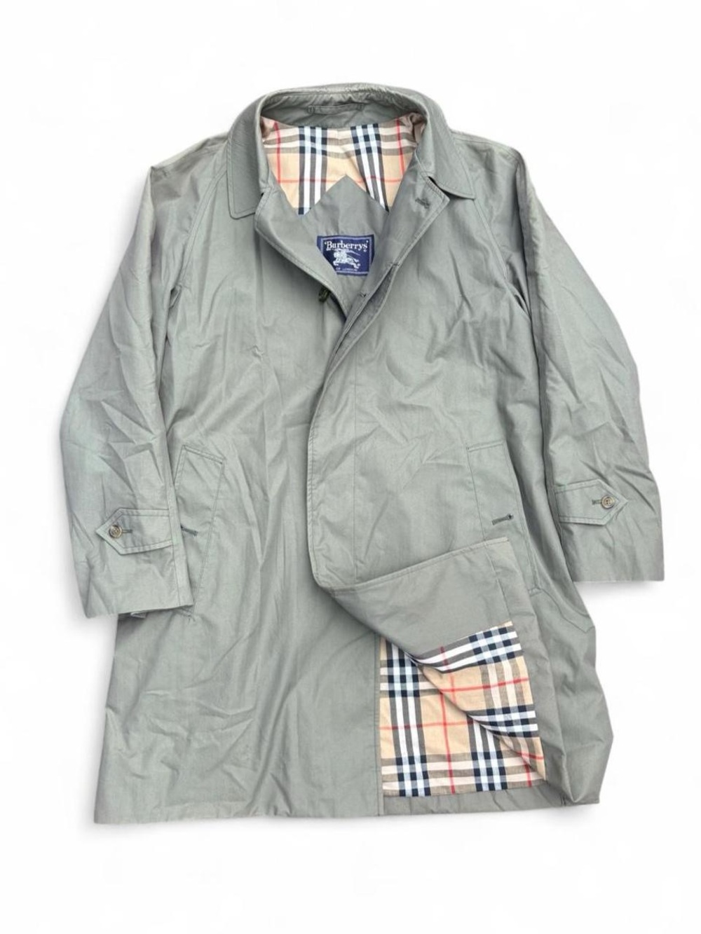 Vintage Burberrys Green Trench Coat – Size 38